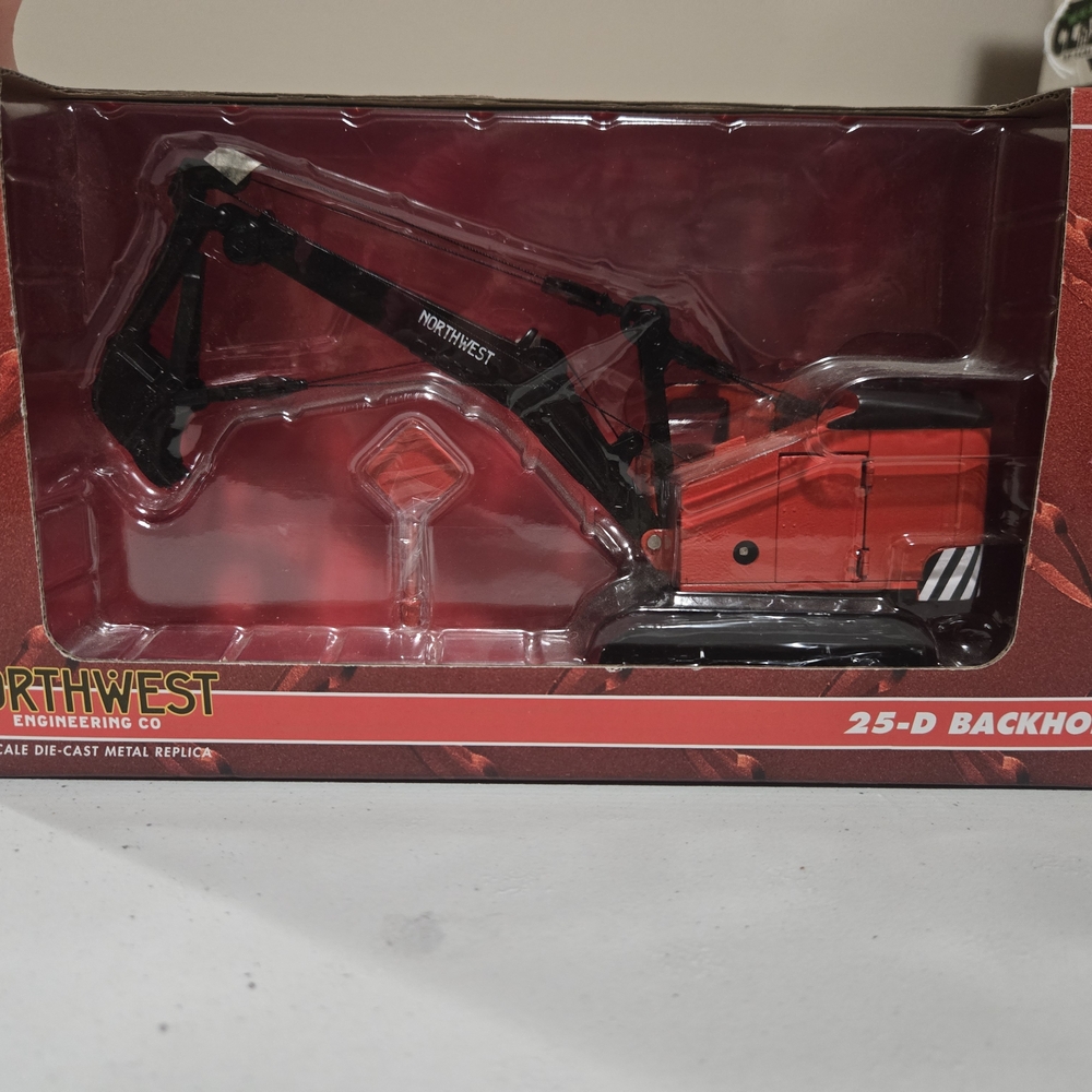 Northwest 25-D Backhoe Toy - Red and Black Die-Cast Replica